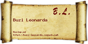 Buzi Leonarda névjegykártya